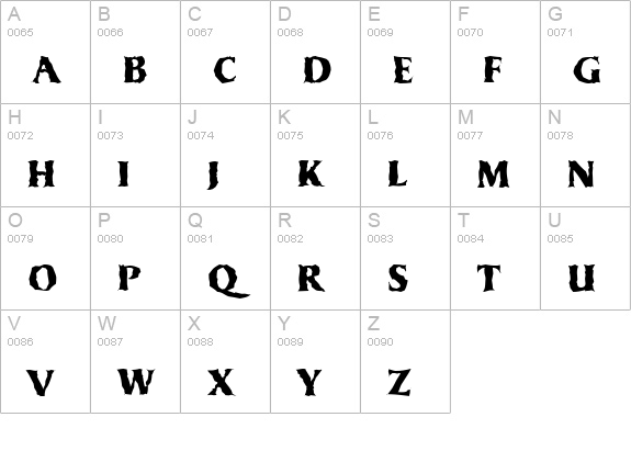SydneyRandom-Bold uppercase A-Z preview