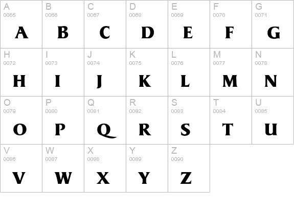SydneySerial-Bold uppercase A-Z preview