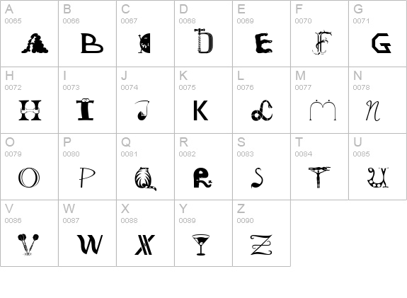 Sylvester uppercase A-Z preview