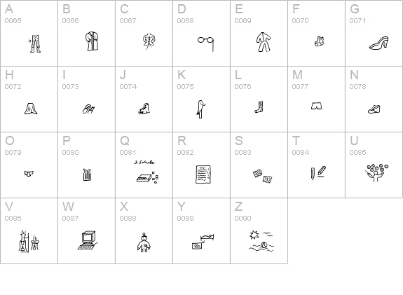 Symbolico 2 DB uppercase A-Z preview