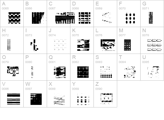 Synaesthesis uppercase A-Z preview