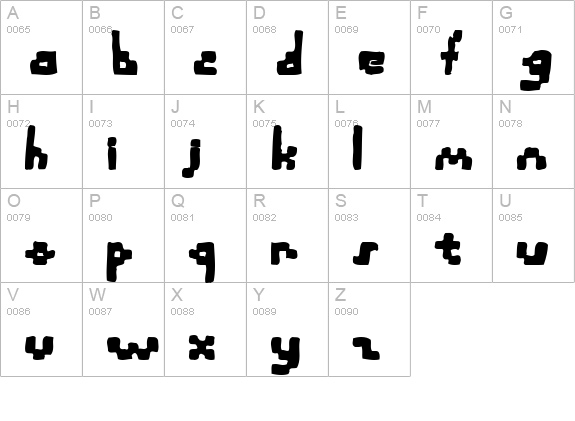 SyntacticLower uppercase A-Z preview