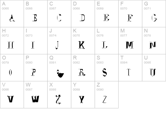 SyzygyElegantDisplay uppercase A-Z preview