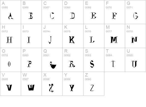 SyzygyElegantText uppercase A-Z preview