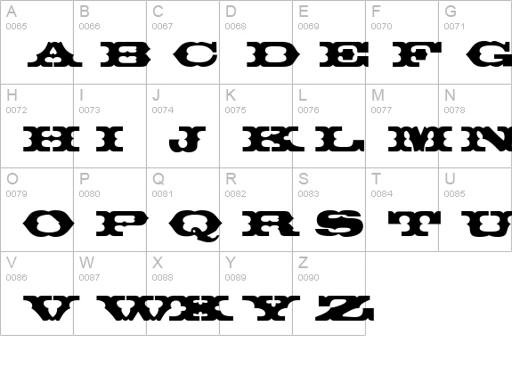 T720-Deco-Regular uppercase A-Z preview