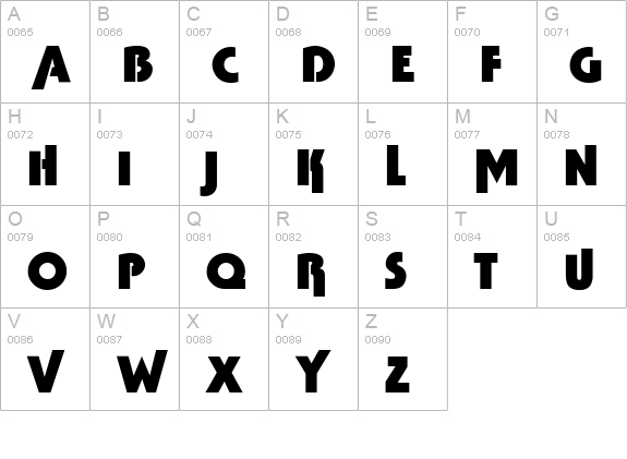 Tabasco-Bold uppercase A-Z preview