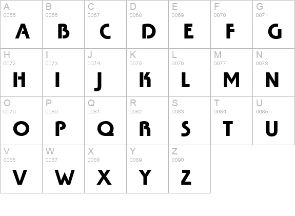 Tabasco-Regular uppercase A-Z preview