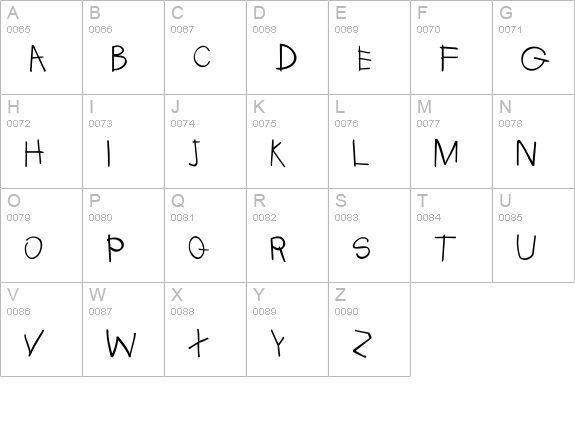 Tabatha uppercase A-Z preview