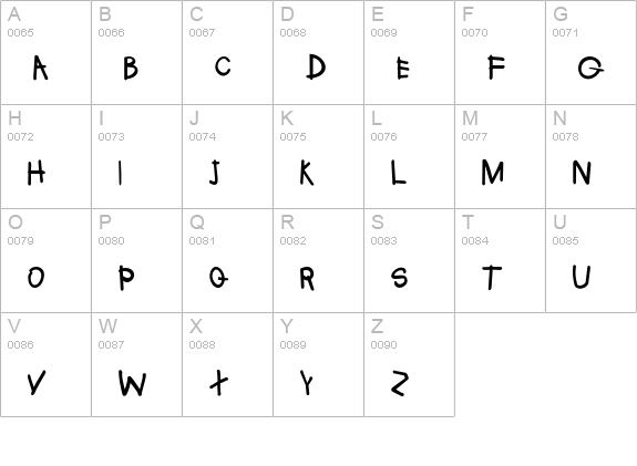 Tabatha Bold uppercase A-Z preview