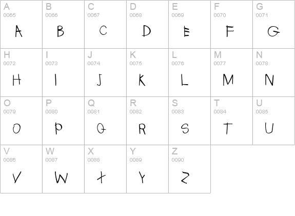 Tabatha Normal uppercase A-Z preview