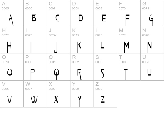 TabletCondensed Normal uppercase A-Z preview