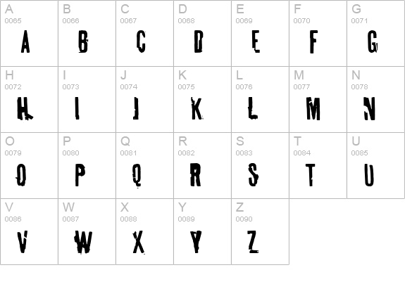 tablhoide uppercase A-Z preview