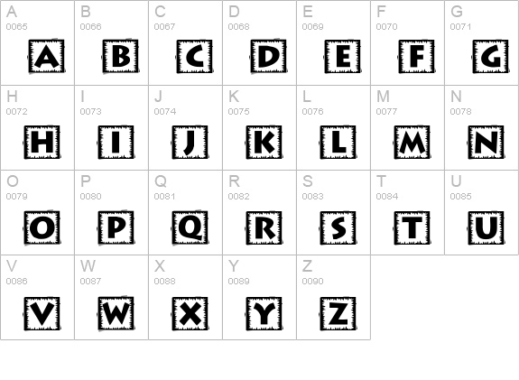 Taco Box uppercase A-Z preview