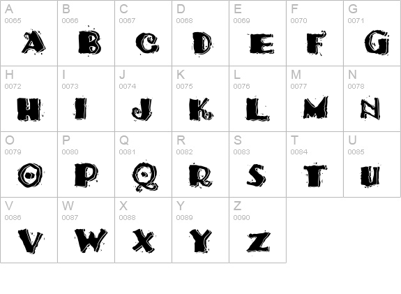 Taco Modern uppercase A-Z preview