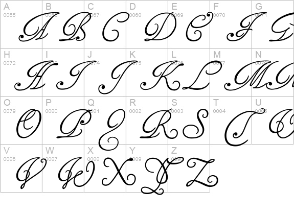 Tagettes uppercase A-Z preview