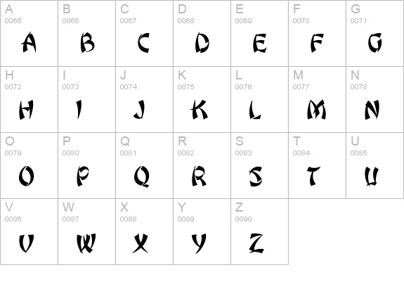 Taipeh uppercase A-Z preview