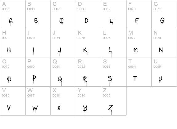 Take Warning Regular uppercase A-Z preview