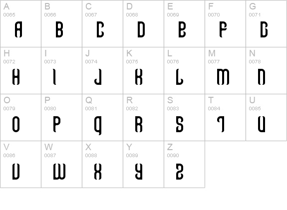 Talismanica uppercase A-Z preview