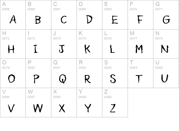 Talk to the hand uppercase A-Z preview