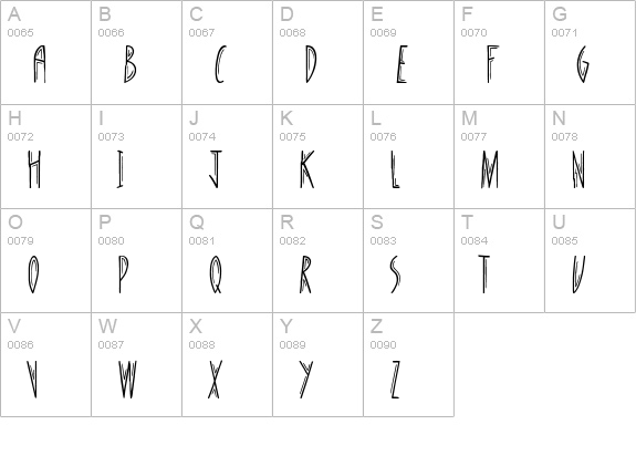 tall uppercase A-Z preview