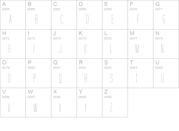 Tall Films Fine uppercase A-Z preview