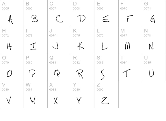 Tall Paul uppercase A-Z preview