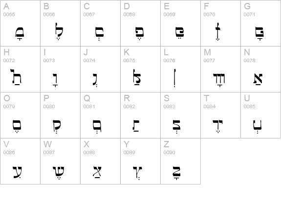 TalmudBook uppercase A-Z preview