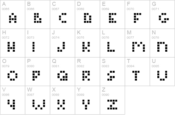 TamagotchiNormal uppercase A-Z preview