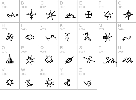 Tamuz uppercase A-Z preview