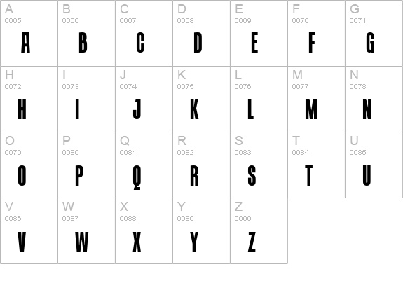 Tandelle Bold uppercase A-Z preview