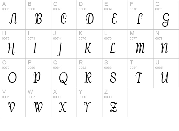 Tango Condensed Bold uppercase A-Z preview