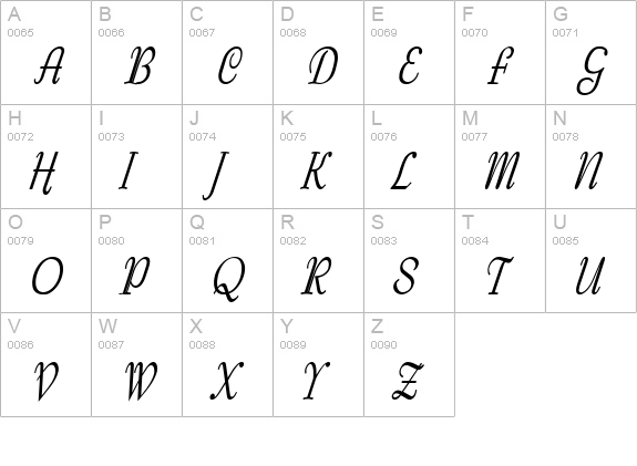 Tango Condensed BoldItalic uppercase A-Z preview