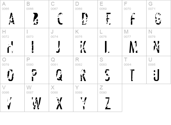 Tanline uppercase A-Z preview