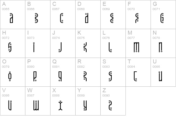 Tantrum Tongue uppercase A-Z preview