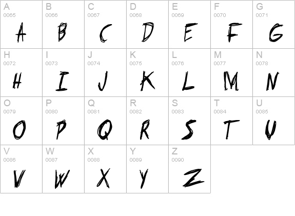 Tape Loop uppercase A-Z preview