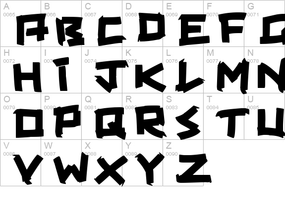 Tapped Up Tight
 uppercase A-Z preview