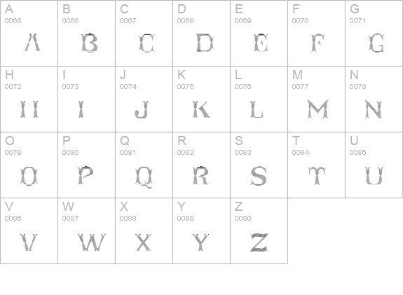 Taqueria Black Fill Lines uppercase A-Z preview