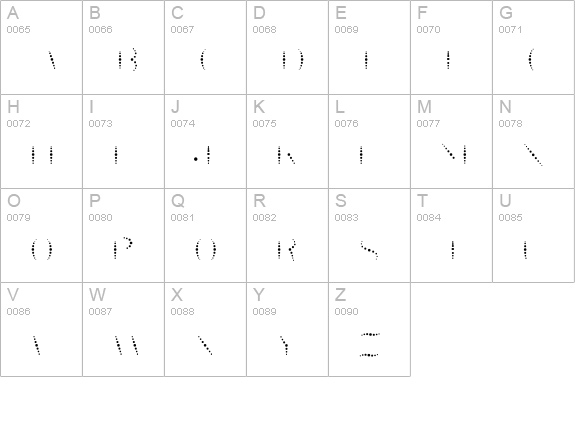 Taqueria Open Fill Dots uppercase A-Z preview