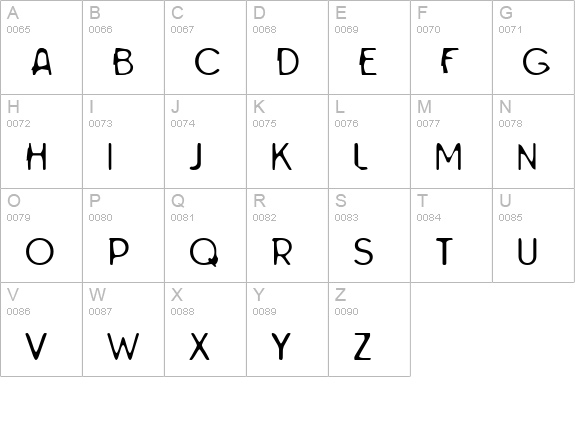 Tarnished Halo uppercase A-Z preview