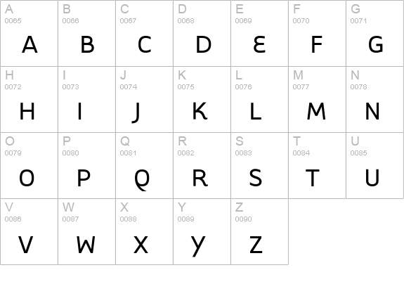 TarzanaWide uppercase A-Z preview