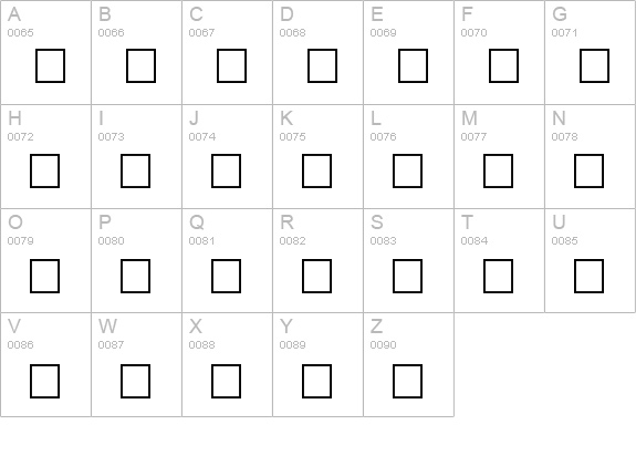 Tashpri uppercase A-Z preview
