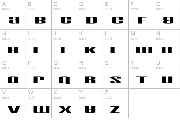Taskeksem uppercase A-Z preview