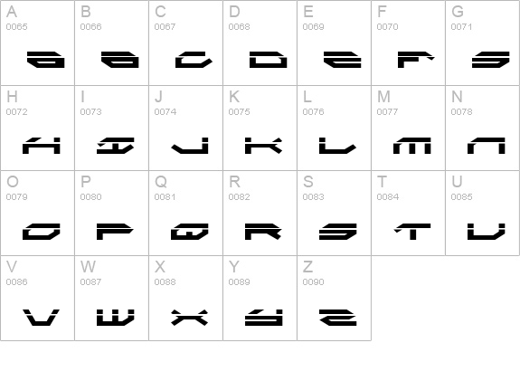 Taskforce Laser uppercase A-Z preview