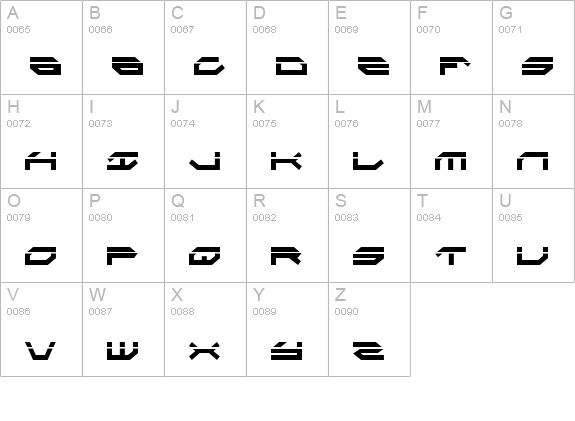 Taskforce Laser Condensed uppercase A-Z preview