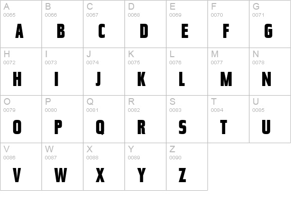 Tasse Black Extd uppercase A-Z preview