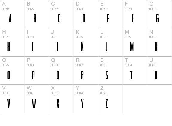 Tasse-RegularCompressed uppercase A-Z preview