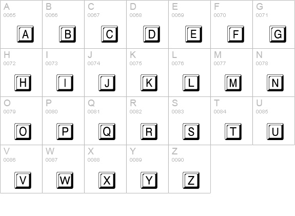 Tastatur uppercase A-Z preview