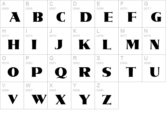 Tatio Display SSi uppercase A-Z preview