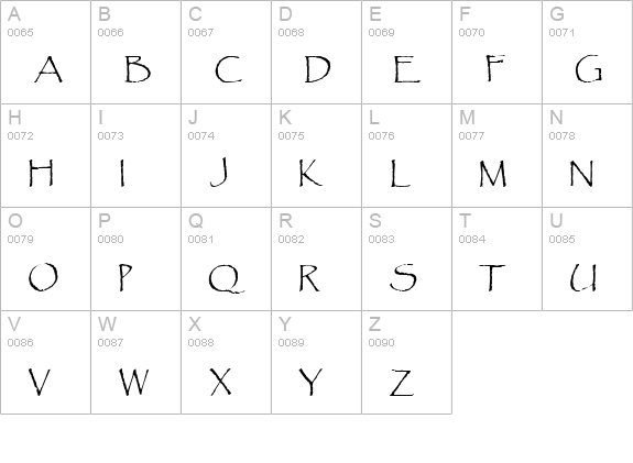 Taurus uppercase A-Z preview
