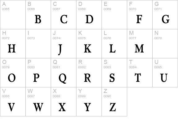 TCAdministerBoldCond uppercase A-Z preview